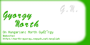gyorgy morth business card